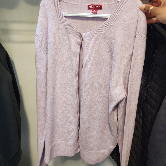 Merona Light Purple Button Up Sweater - Picture 14 of 14